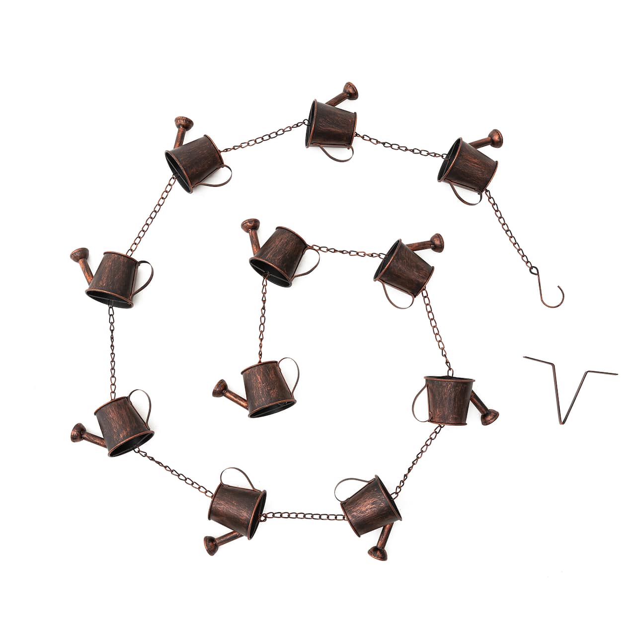Glitzhome® 8.5ft. Copper Watering Pot Rain Chain